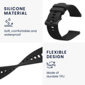 kwmobile Silicone Watch Strap for 20mm Amazfit Active 2 / 2 Square / Active Edge / Bip 3 / GTS 3 4 Band - Replacement Strap for Fitness Tracker - Smartwatch Replacement Band