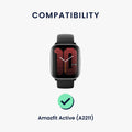 kwmobile Silicone Watch Strap for 20mm Amazfit Active 2 / 2 Square / Active Edge / Bip 3 / GTS 3 4 Band - Replacement Strap for Fitness Tracker - Smartwatch Replacement Band