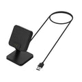 kwmobile USB Ladegerät kompatibel mit Xiaomi Redmi Watch 4 / Redmi Watch 5 / SmartBand 10 9 8 - USB Kabel Charger Stand - Smart Watch Ladestation - Docking Station - Ladekabel mit Standfunktion Schwarz  