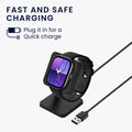 kwmobile USB Charger compatible with Xiaomi Redmi Watch 4 / Redmi Watch 5 / SmartBand 10 9 8 - USB Cable Charger Stand - Smart Watch Charging Station - Docking Station - Charging Cable with Stand Function