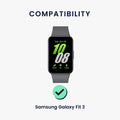 kwmobile Strap compatible with Samsung Galaxy Fit 3 Fitness Tracker Sports Band Wristband Inner Dimensions from 14 - 22 cm
