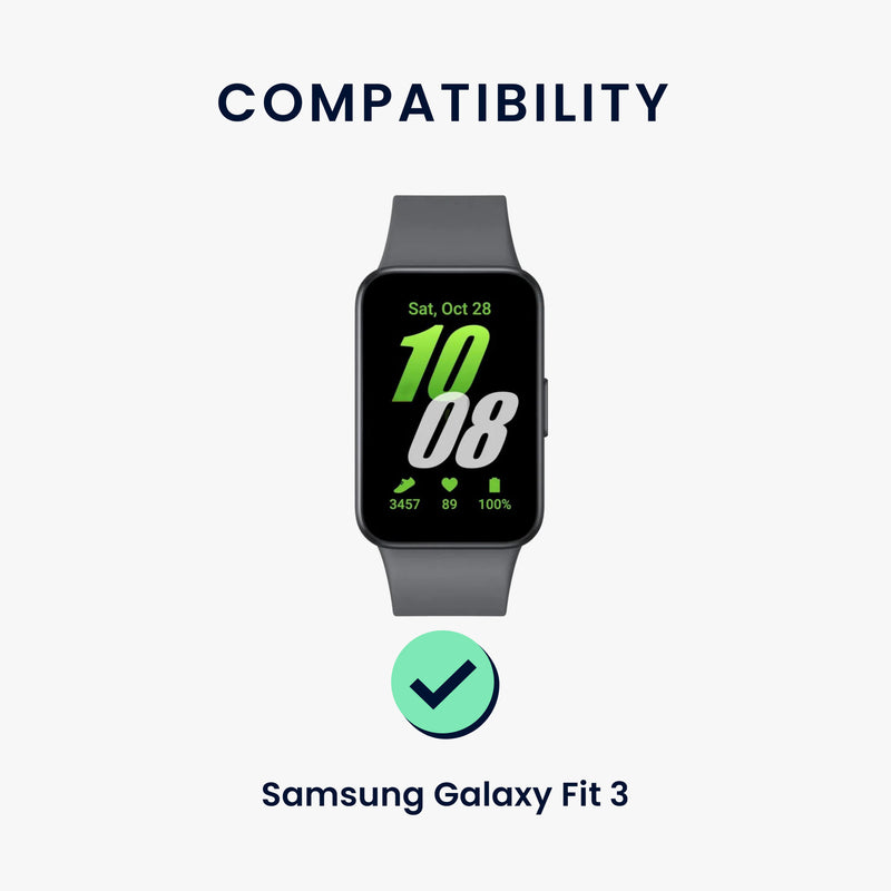 kwmobile Strap compatible with Samsung Galaxy Fit 3 Fitness Tracker Sports Band Wristband Inner Dimensions from 14 - 22 cm