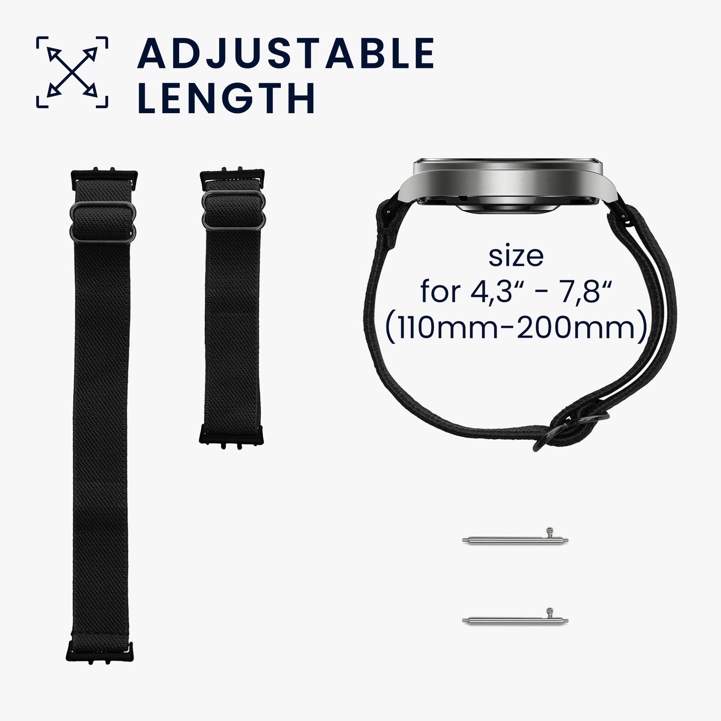 kwmobile Strap compatible with Samsung Galaxy Fit 3 Fitness Tracker Sports Band Wristband Inner Dimensions from 14 - 22 cm