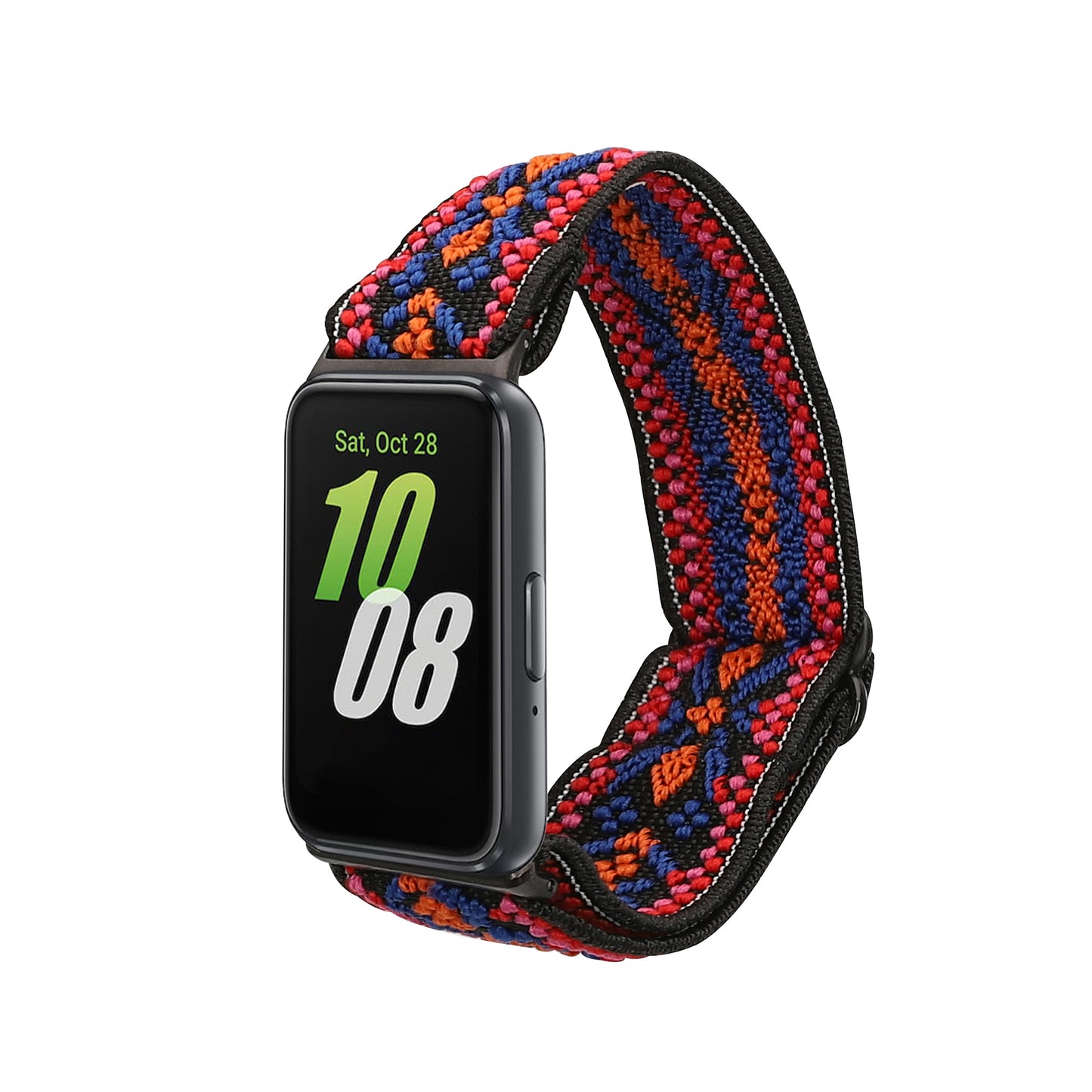 kwmobile Armband kompatibel mit Samsung Galaxy Fit 3 - Nylon Fitnesstracker Sportarmband Band in Orange Rot Blau - Innenmaße von 14 - 22 cm Orange  