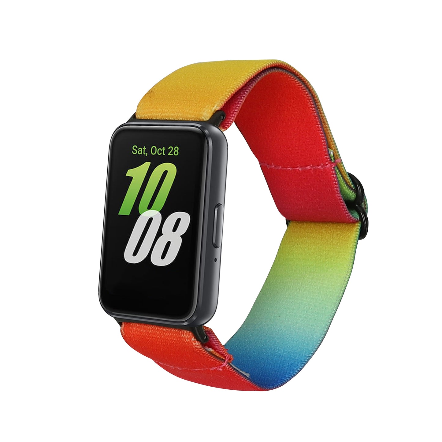 kwmobile Armband kompatibel mit Samsung Galaxy Fit 3 - Nylon Fitnesstracker Sportarmband Band in Blau Orange Gelb - Innenmaße von 14 - 22 cm Blau  