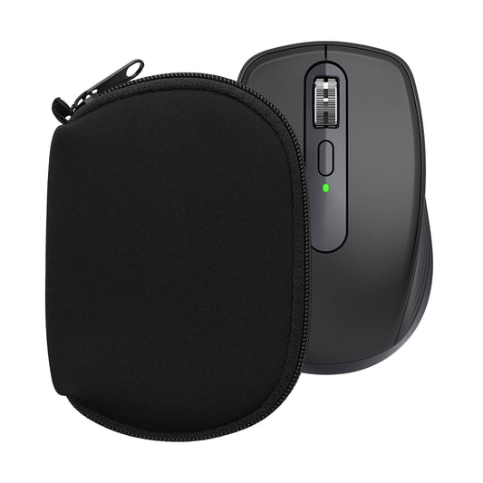 kwmobile Hülle kompatibel mit Logitech MX ANYWHERE 3 / ANYWHERE 3S - Neopren Hülle für PC Mouse Schutzhülle - Computer Maus Tasche - Neopren Tasche für PC-Maus - Schwarz Schwarz  