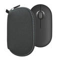 kwmobile Hülle kompatibel mit Logitech Pebble Mouse 2 M350s / M350 - Neopren Hülle für PC Mouse Schutzhülle - Computer Maus Tasche - Neopren Tasche für PC-Maus - Dunkelgrau Dunkelgrau  