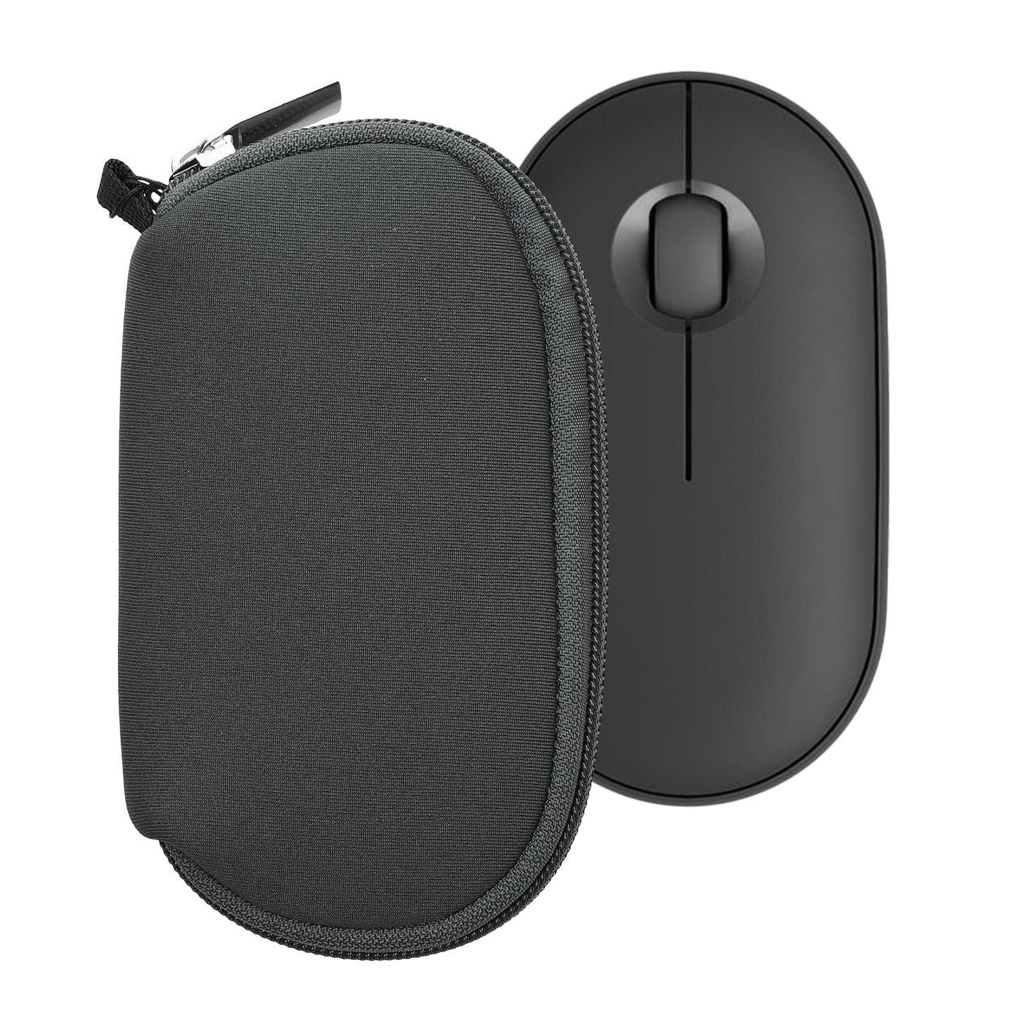 kwmobile Hülle kompatibel mit Logitech Pebble Mouse 2 M350s / M350 - Neopren Hülle für PC Mouse Schutzhülle - Computer Maus Tasche - Neopren Tasche für PC-Maus - Dunkelgrau Dunkelgrau  