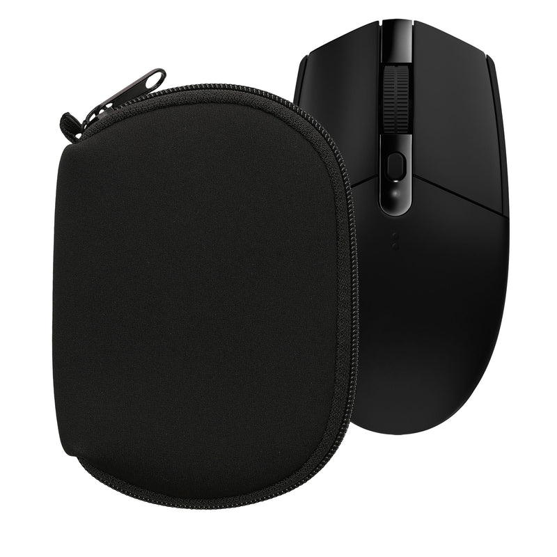 kwmobile Hülle kompatibel mit Logitech G305 LIGHTSPEED - Neopren Hülle für PC Mouse Schutzhülle - Computer Maus Tasche - Neopren Tasche für PC-Maus - Schwarz Schwarz  