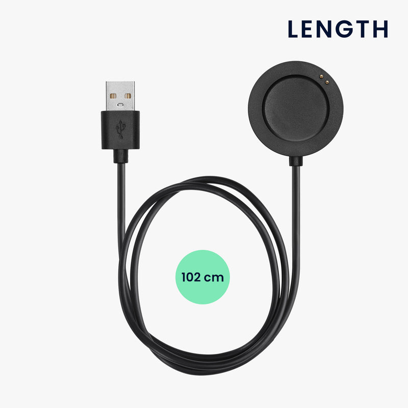 kwmobile USB Cable Charger compatible with Xiaomi Watch S3 / Watch S2 / Watch 2 Pro / Watch H1 Charging Cable - Smartwatch Replacement Cable - Fitness Tracker Charging Cable