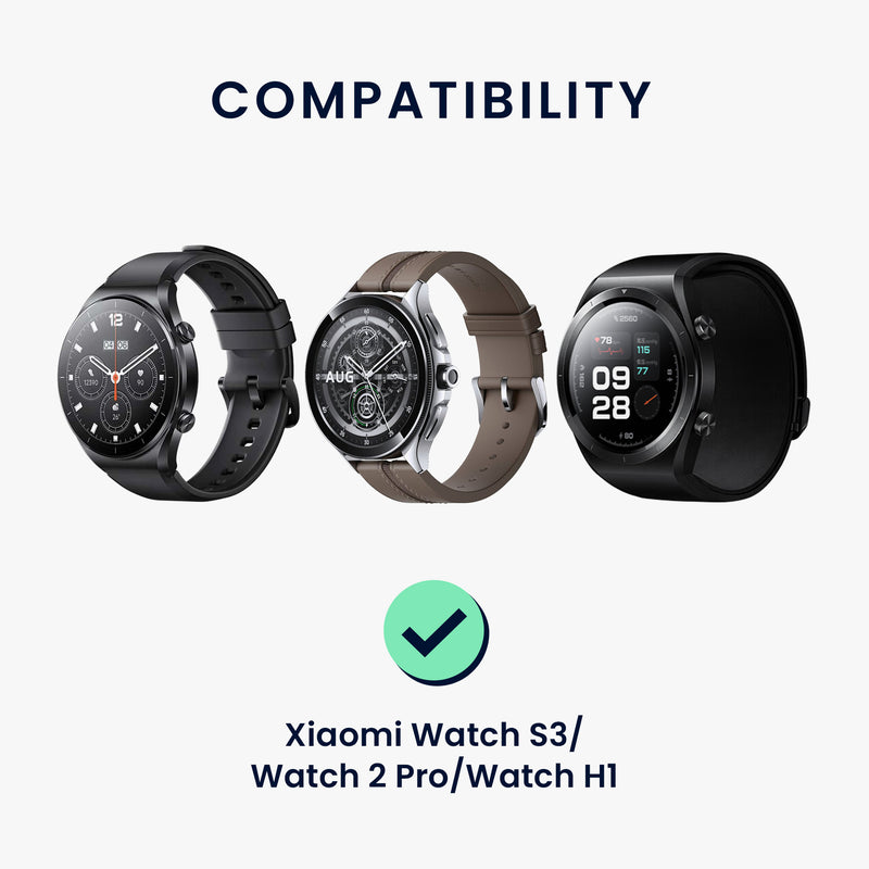 kwmobile USB Cable Charger compatible with Xiaomi Watch S3 / Watch S2 / Watch 2 Pro / Watch H1 Charging Cable - Smartwatch Replacement Cable - Fitness Tracker Charging Cable