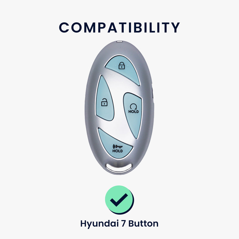kwmobile Car Key Cover compatible with Hyundai 7-Button Ioniq 6 Grandeur GN7 KONA 2023