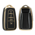 kwmobile Car Key Cover compatible with Toyota 4-Button 2018-2024 RAV4 Avalon Camry C-HR Prius - Silicone Protective Fob Case