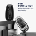 kwmobile Car Key Fob Cover compatible with Hyundai 7-Button Ioniq 5 Tucson NX4 Santafe - Silicone Case