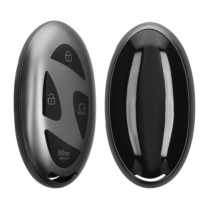 kwmobile Car Key Cover Compatible with Hyundai 7 Button Ioniq 6 Grandeur GN7 KONA 2023 - Silicone Key Fob Cover