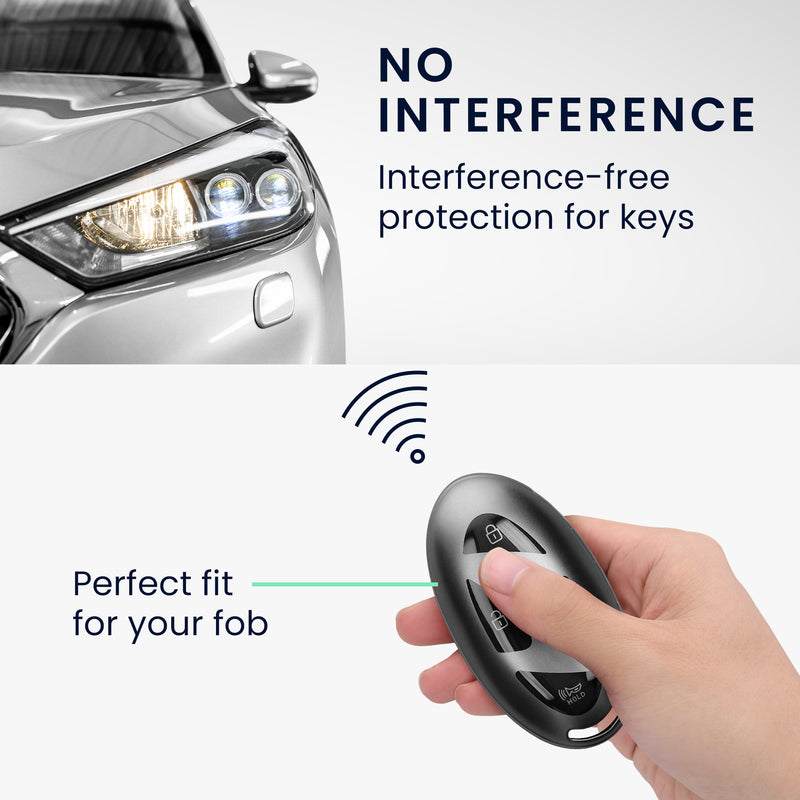kwmobile Car Key Cover Compatible with Hyundai 7 Button Ioniq 6 Grandeur GN7 KONA 2023 - Silicone Key Fob Cover
