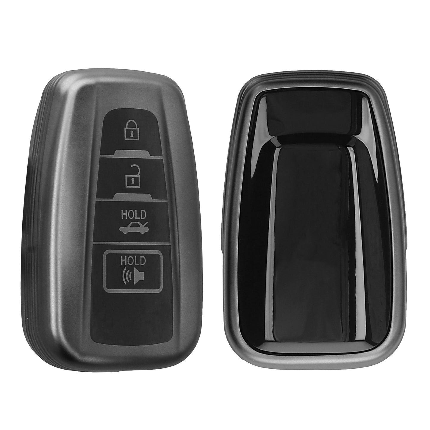 kwmobile Car Key Fob Cover Compatible with Toyota 4-Button 2018-2024 RAV4 Avalon Camry C-HR Prius - Silicone Case