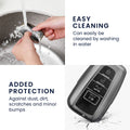 kwmobile Car Key Fob Cover Compatible with Toyota 4-Button 2018-2024 RAV4 Avalon Camry C-HR Prius - Silicone Case