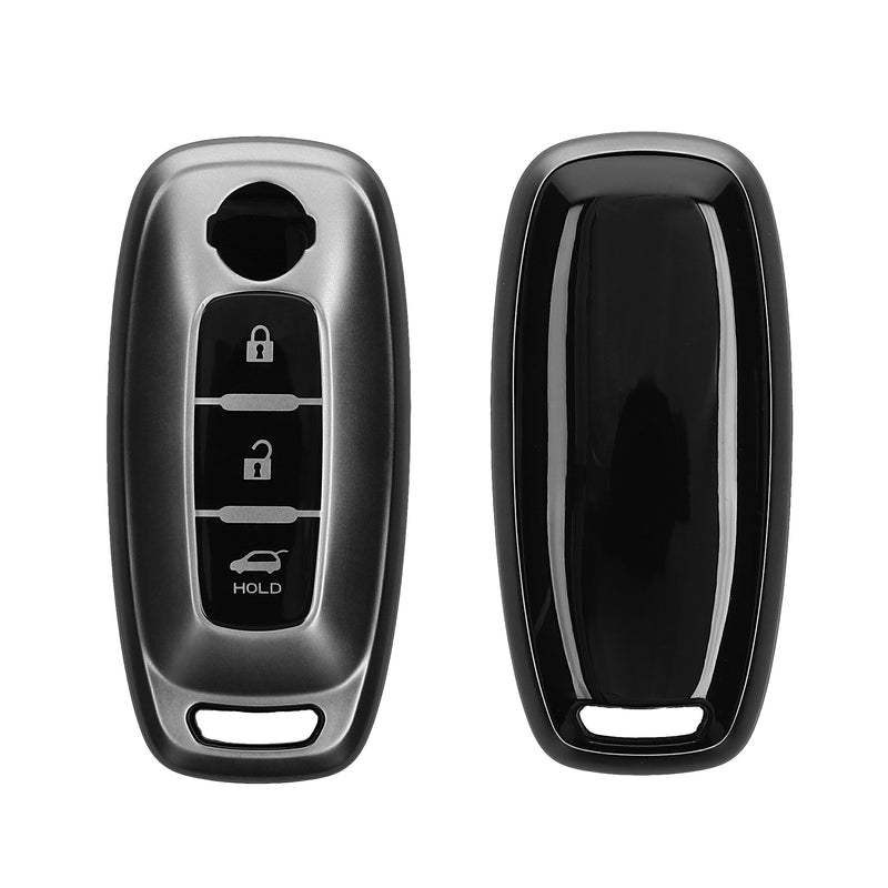 kwmobile Autoschlüssel Hülle kompatibel mit Nissan 3-Tasten Ariya B6 B9 X-trail T33 Qashqai - Schlüsselhülle Silikon Cover - Schwarz matt Schwarz Schwarz matt  [dsg01]