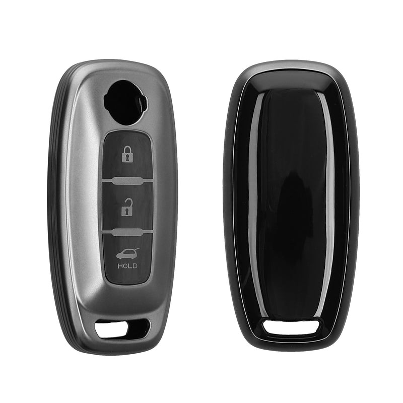 kwmobile Car Key Fob Cover Compatible with Nissan 3-Button Ariya B6 B9 X-trail T33 Qashqai - Silicone Protective Case