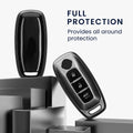kwmobile Car Key Fob Cover Compatible with Nissan 3-Button Ariya B6 B9 X-trail T33 Qashqai - Silicone Protective Case