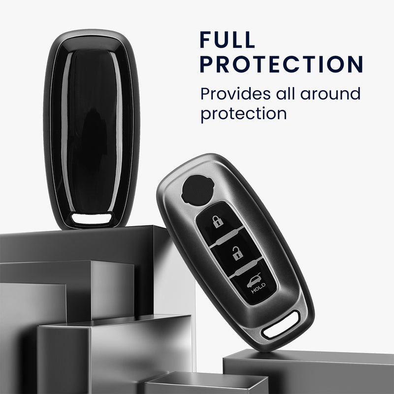 kwmobile Car Key Fob Cover Compatible with Nissan 3-Button Ariya B6 B9 X-trail T33 Qashqai - Silicone Protective Case