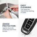 kwmobile Car Key Fob Cover Compatible with Nissan 3-Button Ariya B6 B9 X-trail T33 Qashqai - Silicone Protective Case