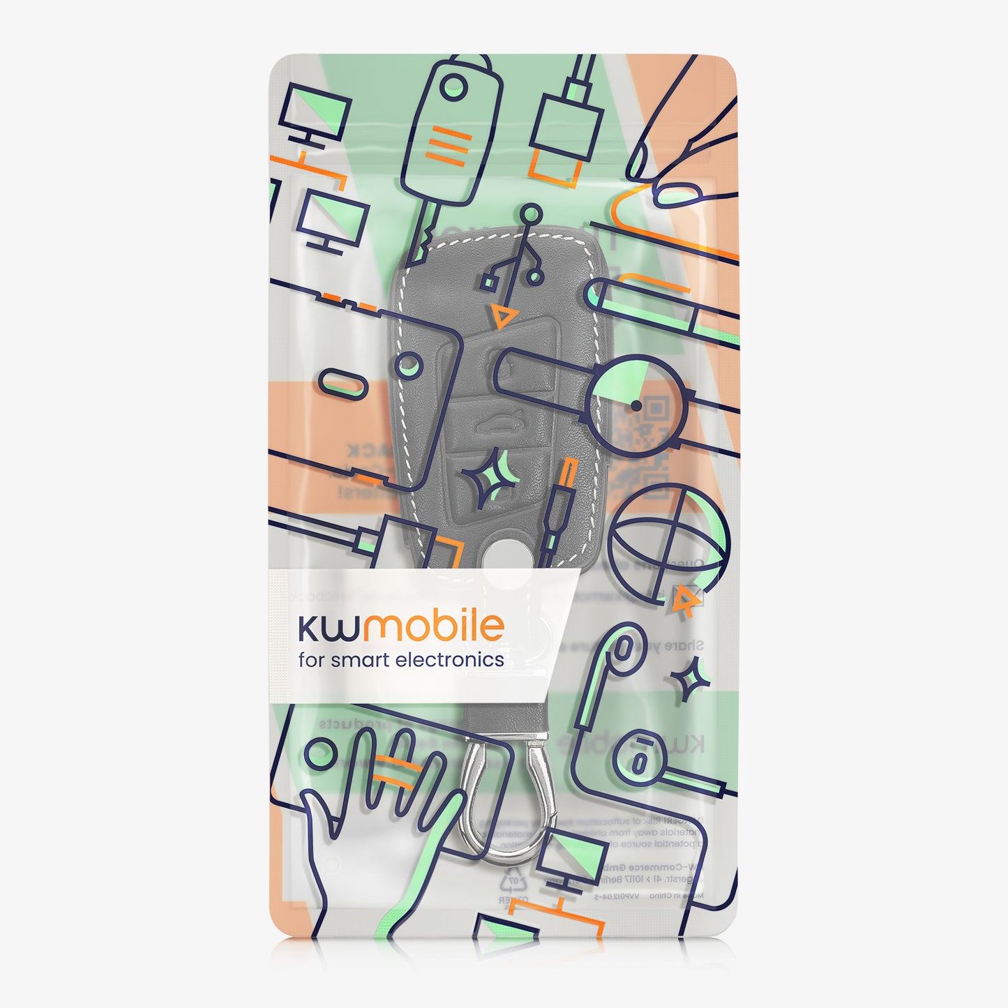 kwmobile Car Key Cover compatible with VW 3-Button Car Key (Keyless Go only)