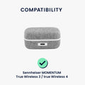 kwmobile Case Compatible with Sennheiser MOMENTUM True Wireless 3 / True Wireless 4 Case Hardcover Protective Headphone Pouch Cover