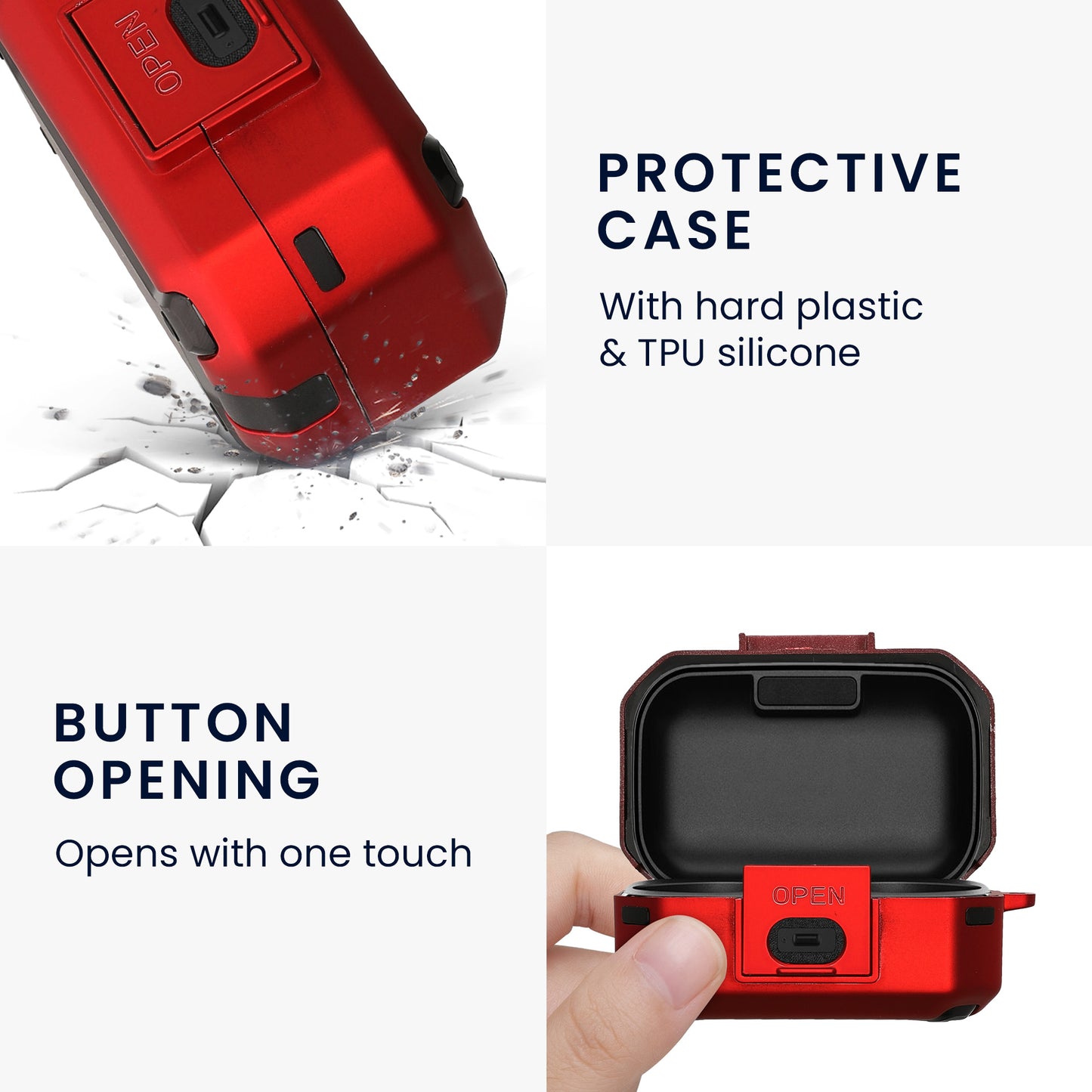 kwmobile Case Compatible with Sennheiser MOMENTUM True Wireless 3 / True Wireless 4 Case Hardcover Protective Headphone Pouch Cover