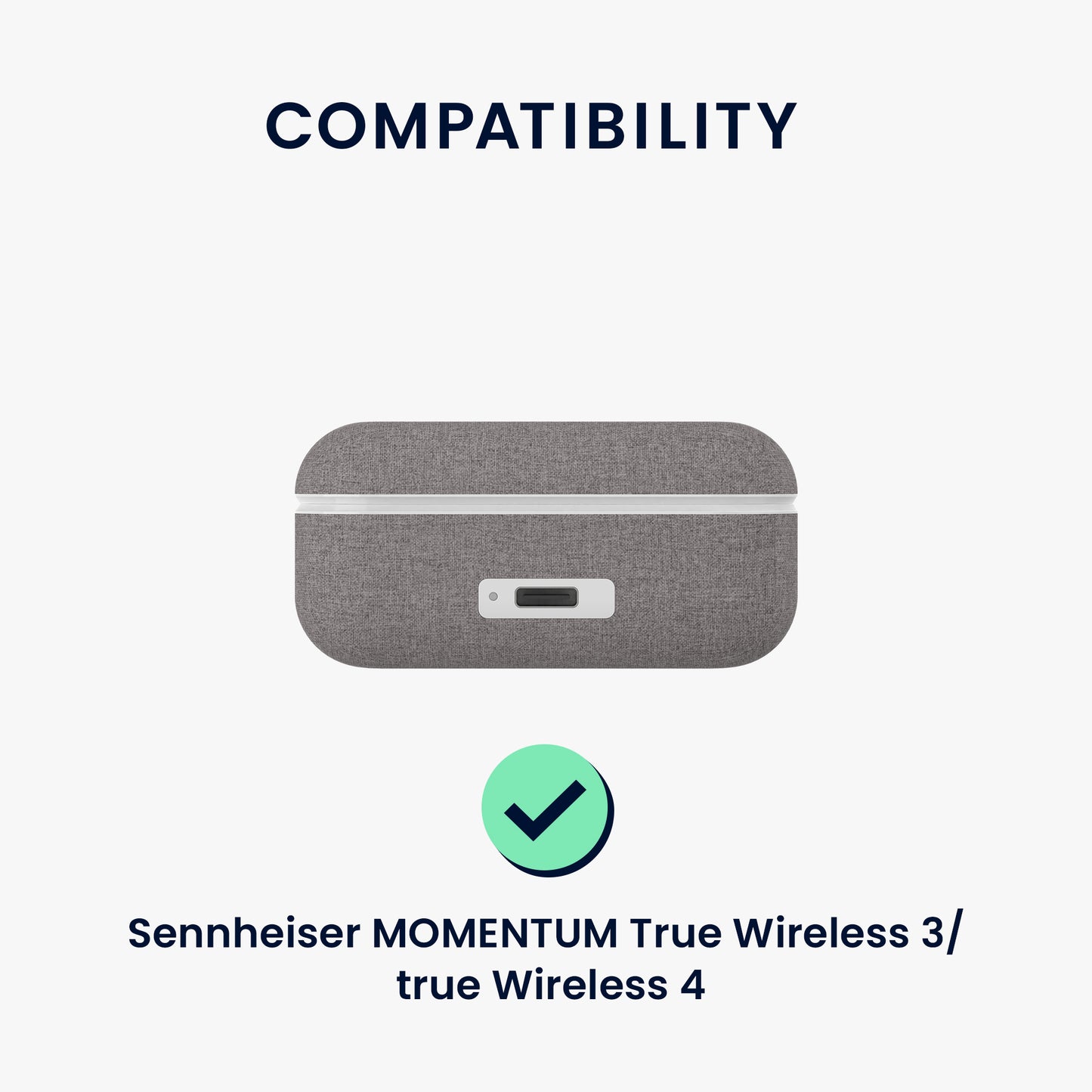kwmobile Case Compatible with Sennheiser MOMENTUM True Wireless 3 / True Wireless 4 Headphones