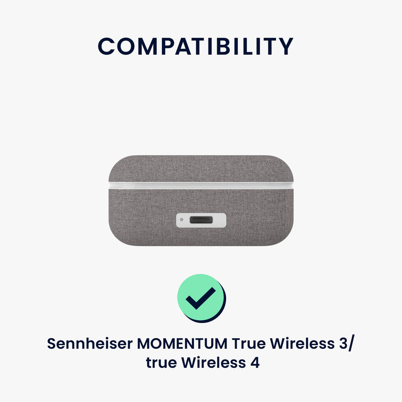 kwmobile Case Compatible with Sennheiser MOMENTUM True Wireless 3 / True Wireless 4 Headphones