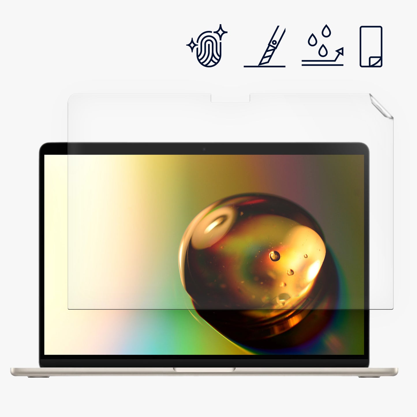 Screen Protector compatible with Apple Macbook Air 13.6 M3 2024 A3113 / M2 A2681