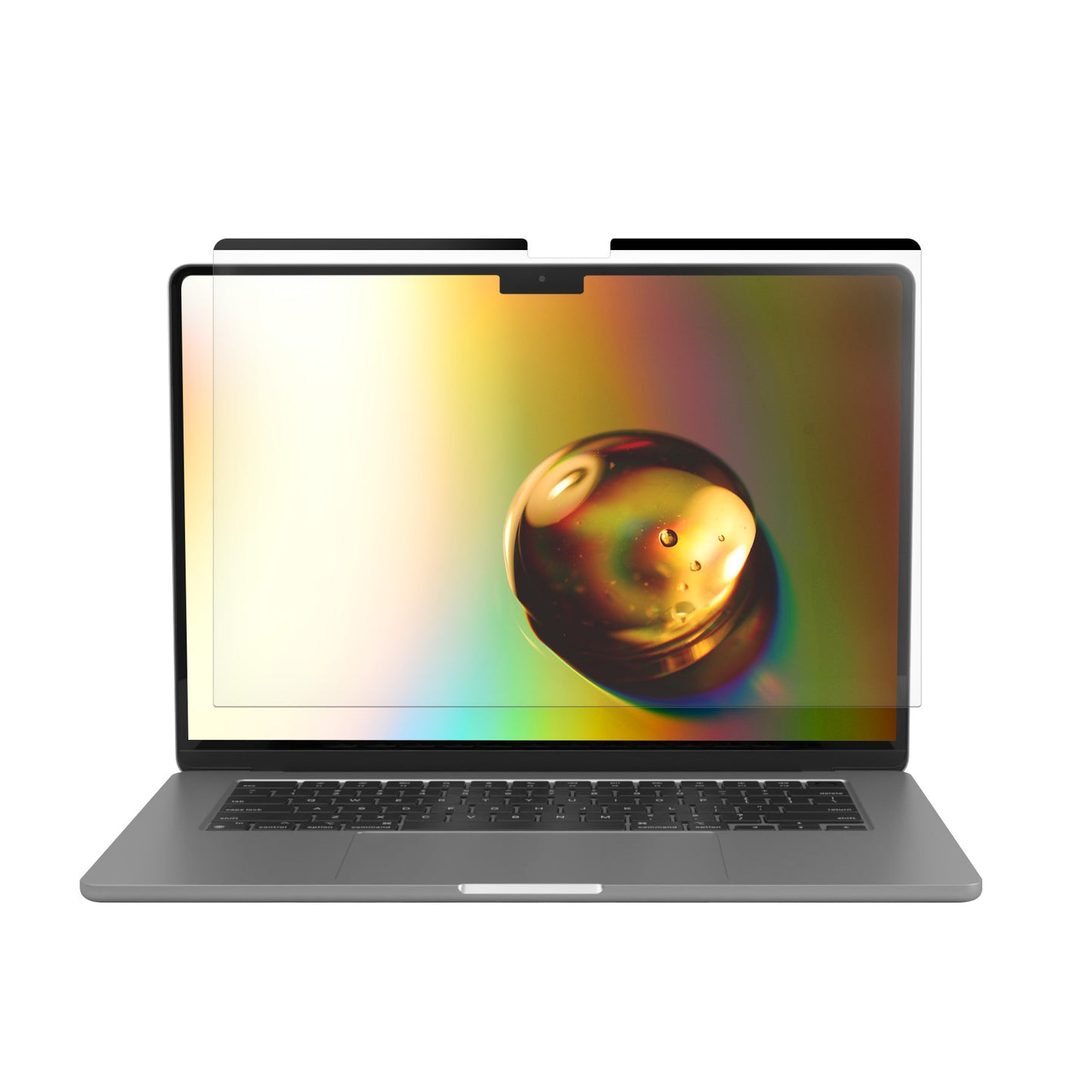 kwmobile Schutzfolie matt kompatibel mit Apple Macbook Air 15 M3 2024 A3114 - Folie magnetisch entspiegelt - Anti-Blaulicht Displayschutz Transparent  
