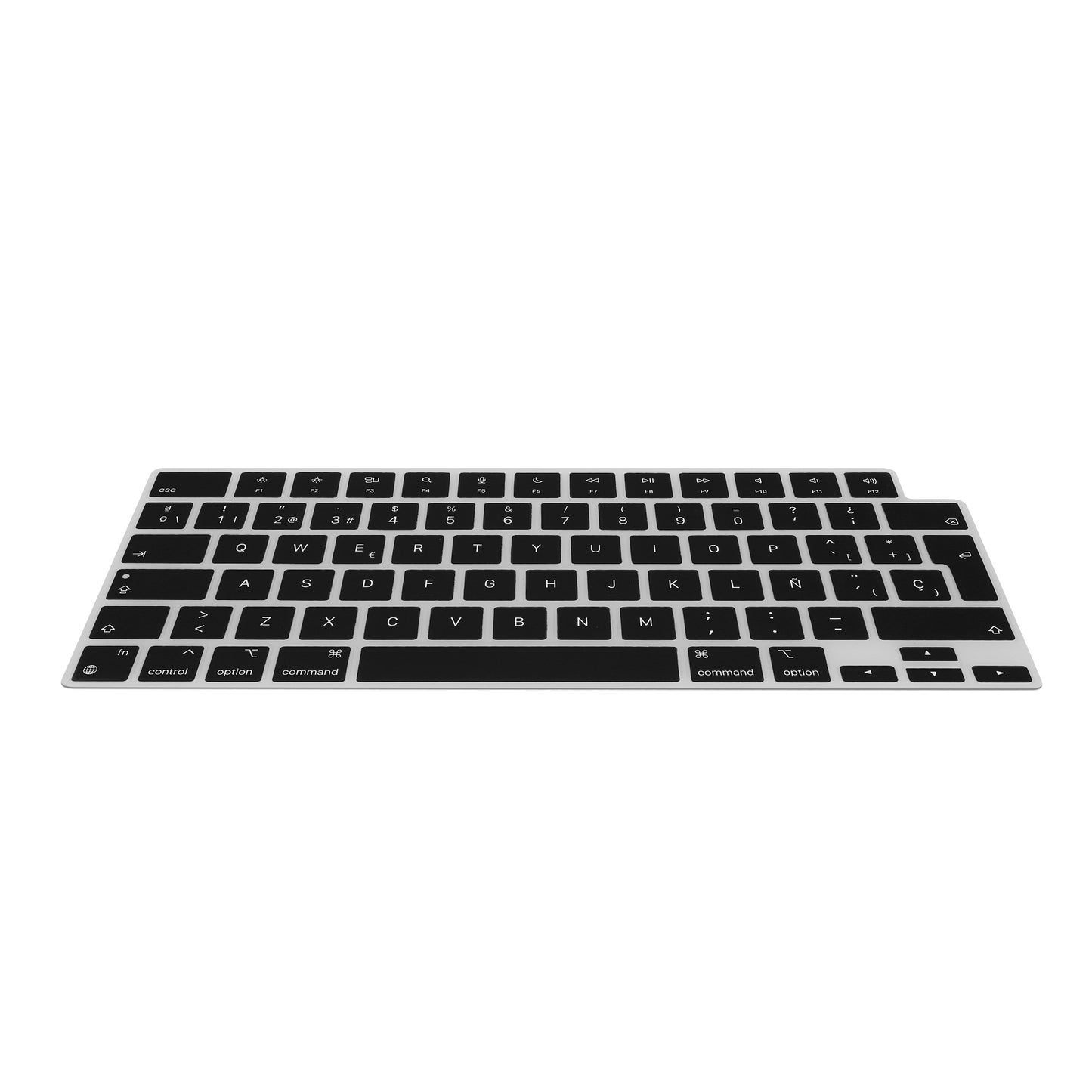 kwmobile Silikon Tastaturschutz QWERTY (Spanien) kompatibel mit Apple Macbook Air 13.6 M3 2024 A3113 - in Schwarz Schwarz  
