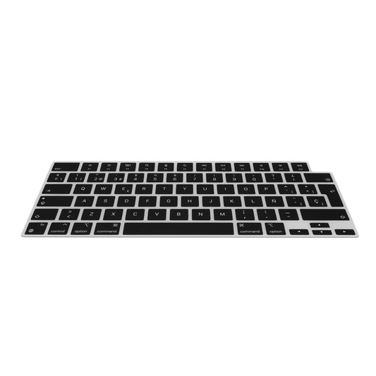 kwmobile Silikon Tastaturschutz QWERTY (Spanien) kompatibel mit Apple Macbook Air 13.6 M3 2024 A3113 - in Schwarz Schwarz  