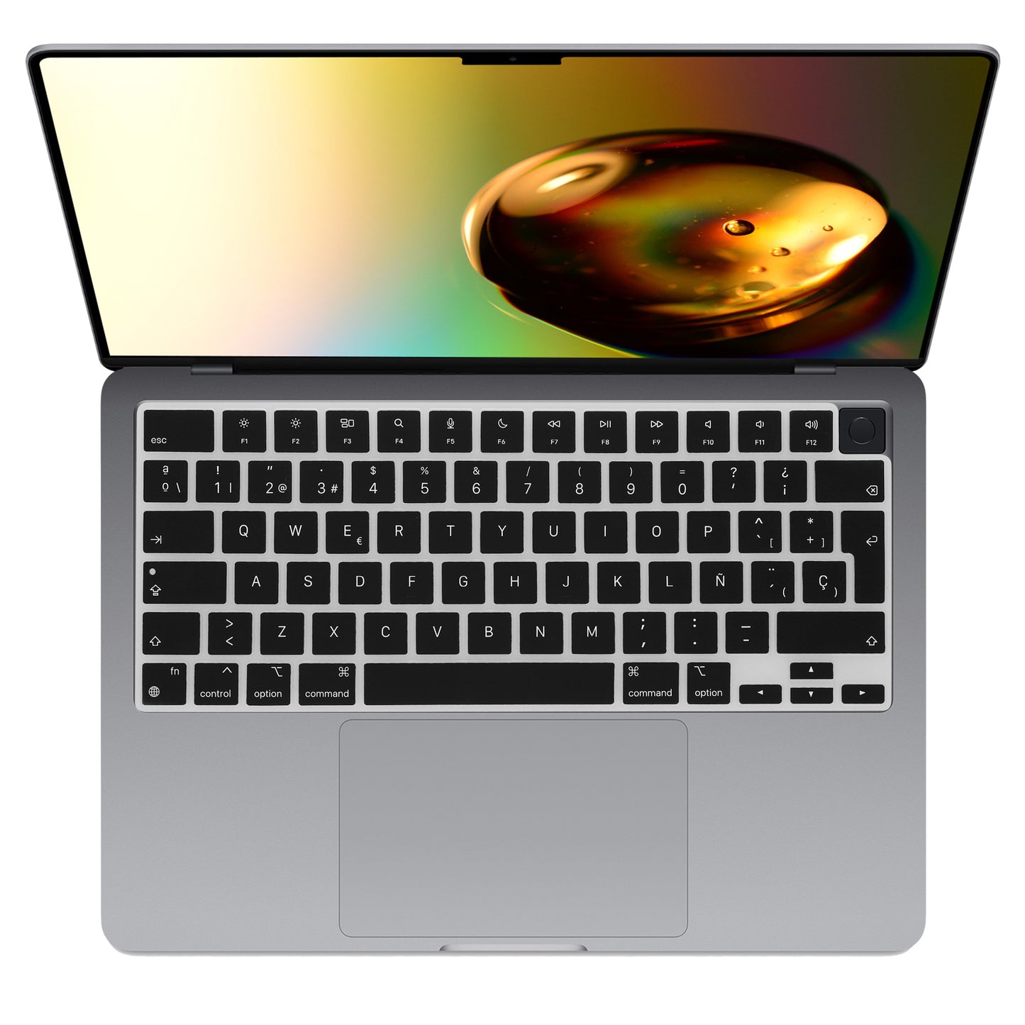 Silicone Keyboard Cover QWERTY (Spanish) Compatible with Apple Macbook Air 13.6 M3 2024 A3113