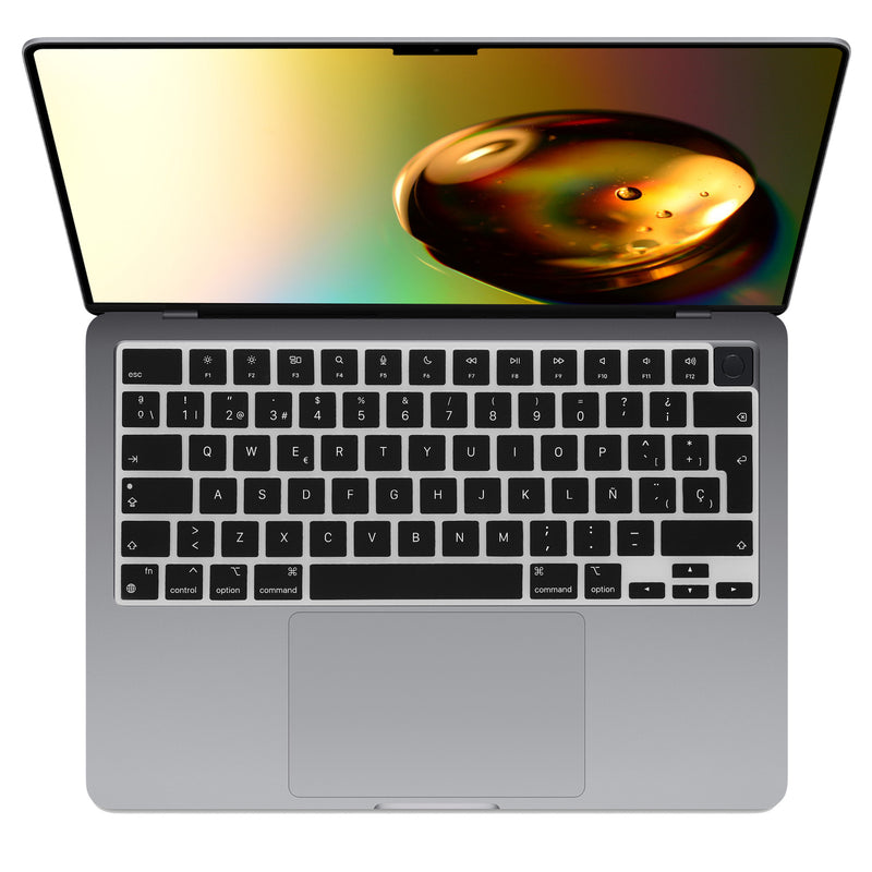 Silicone Keyboard Cover QWERTY (Spanish) Compatible with Apple Macbook Air 13.6 M3 2024 A3113
