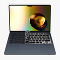 Silicone Keyboard Cover AZERTY (France, Belgium) compatible with Apple Macbook Air 15 M3 2024 A3114