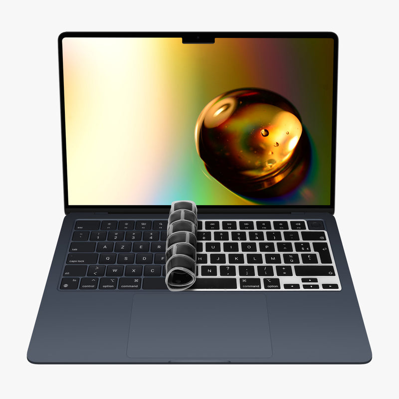 Silicone Keyboard Cover AZERTY (France, Belgium) compatible with Apple Macbook Air 15 M3 2024 A3114