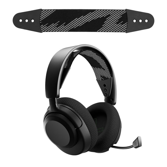 kwmobile Ersatz Bügelpolster kompatibel mit SteelSeries Arctis NOVA 1 / NOVA 1X / NOVA 3 Kopfbügel - Kopfbügelpolster aus Nylon - Kopfhörer Ersatz Bügel mit Polster - Schwarz Grau Schwarz  [dsg01]