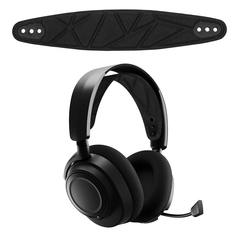 kwmobile Ersatz Bügelpolster kompatibel mit SteelSeries Arctis NOVA PRO / NOVA 7P / NOVA 7X Kopfbügel - Kopfbügelpolster aus Nylon - Kopfhörer Ersatz Bügel mit Polster - Schwarz Schwarz  [dsg01]