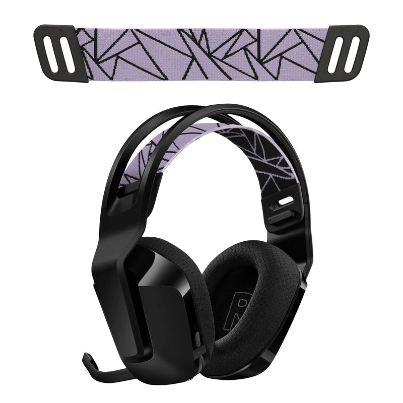 kwmobile Ersatz Bügelpolster kompatibel mit Logitech G733 / G335 / G535 Kopfbügel - Kopfbügelpolster aus Nylon - Kopfhörer Ersatz Bügel mit Polster - Schwarz Violett Schwarz  [dsg02]