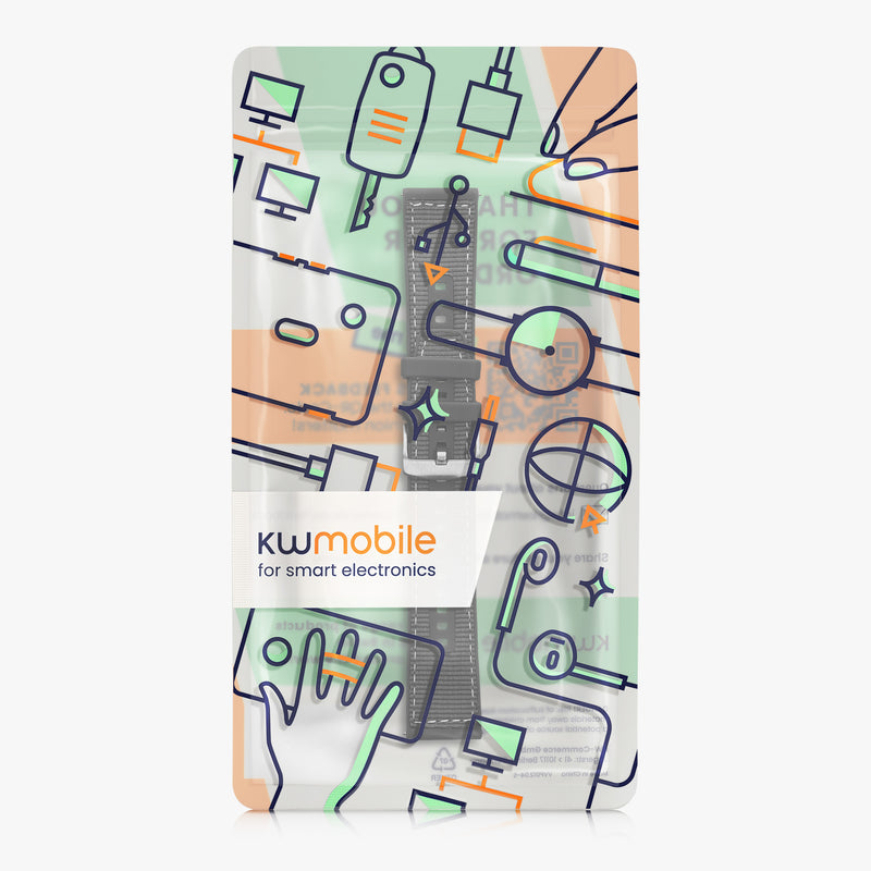 kwmobile Wristband compatible with Huami Amazfit Bip 5 Unity / Amazfit Bip 5 / Amazfit GTR 4 Band Fitness Tracker Sports Wristband Internal Dimensions 14 - 22 cm