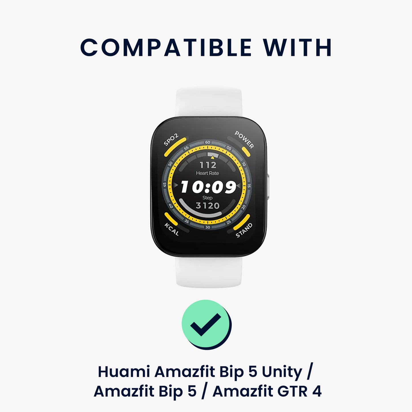 kwmobile Wristband compatible with Huami Amazfit Bip 5 Unity / Amazfit Bip 5 / Amazfit GTR 4 Band Fitness Tracker Sports Wristband Internal Dimensions 14 - 22 cm