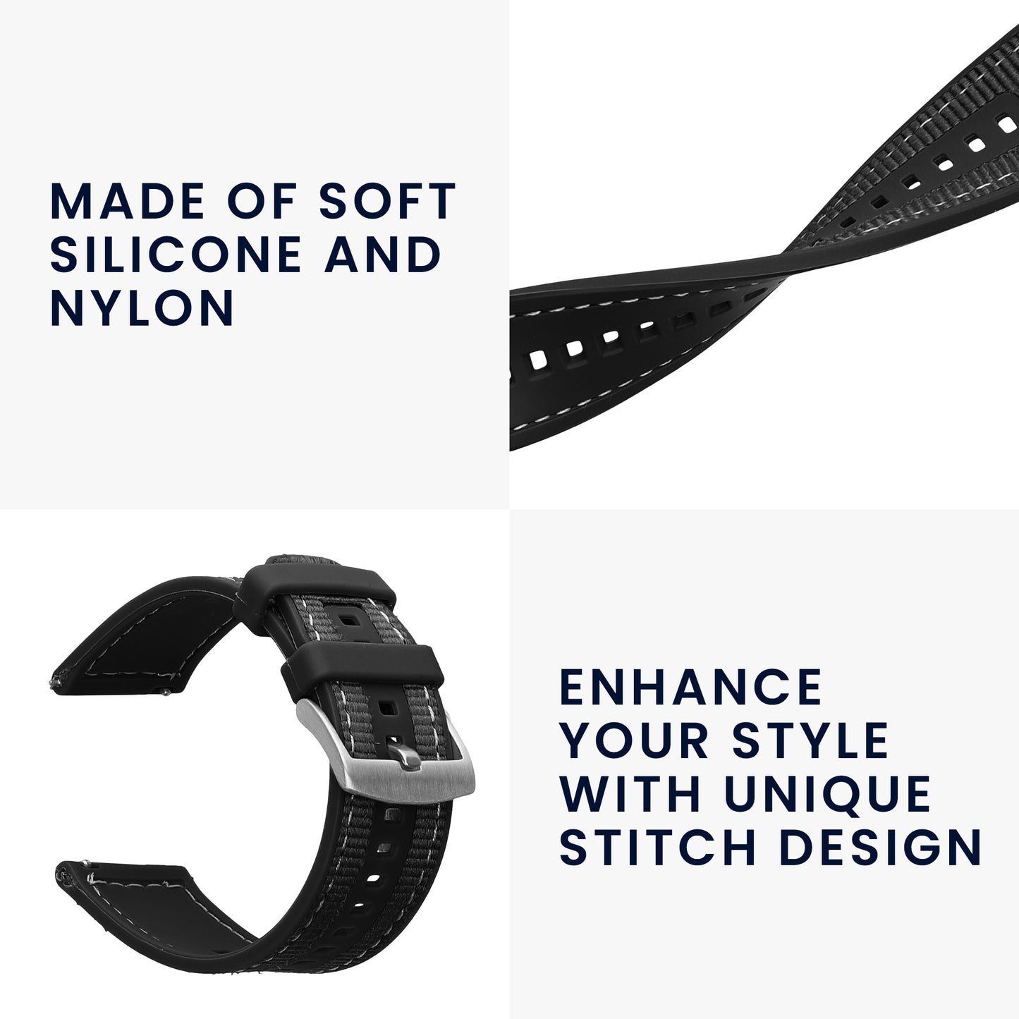 kwmobile Wristband compatible with Huami Amazfit Bip 5 Unity / Amazfit Bip 5 / Amazfit GTR 4 Band Fitness Tracker Sports Wristband Internal Dimensions 14 - 22 cm