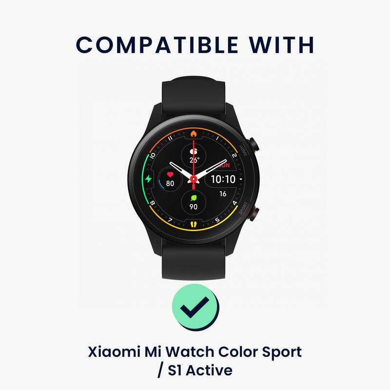 kwmobile Strap compatible with Xiaomi Mi Watch Color Sport / S1 Active Band - Made of Nylon and Silicone - Fitness Tracker Sport Strap - Inner Dimensions 14 - 22 cm