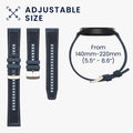 kwmobile Strap compatible with Xiaomi Mi Watch Color Sport / S1 Active Band - Made of Nylon and Silicone - Fitness Tracker Sport Strap - Inner Dimensions 14 - 22 cm