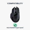 kwmobile Mouse Feet Stickers compatible with Razer Basilisk X Hyper Speed Replacement Gliders - Perfectly Fitting Mouse Feet - Mouse Glides