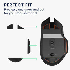 kwmobile Mouse Feet Sticker kompatibel mit Razer Basilisk X Hyper Speed Ersatz Glider - Mausfüße passgenau - Maus